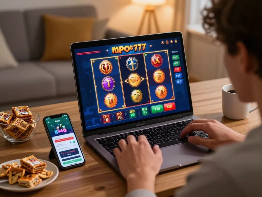 Engaging session at mpo777 online casino with player focused on gaming and betting strategies.