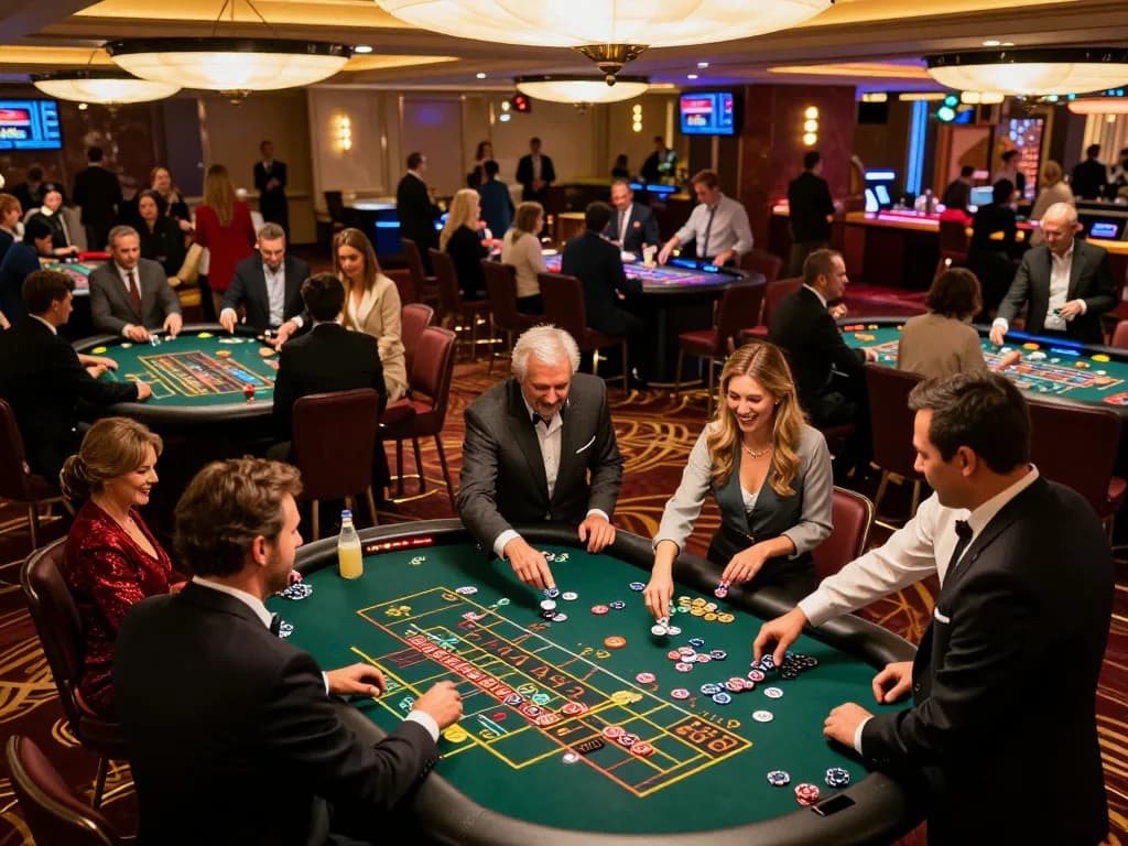 Dynamic gameplay at Nhà Cái RR88 with excited players betting at a roulette table