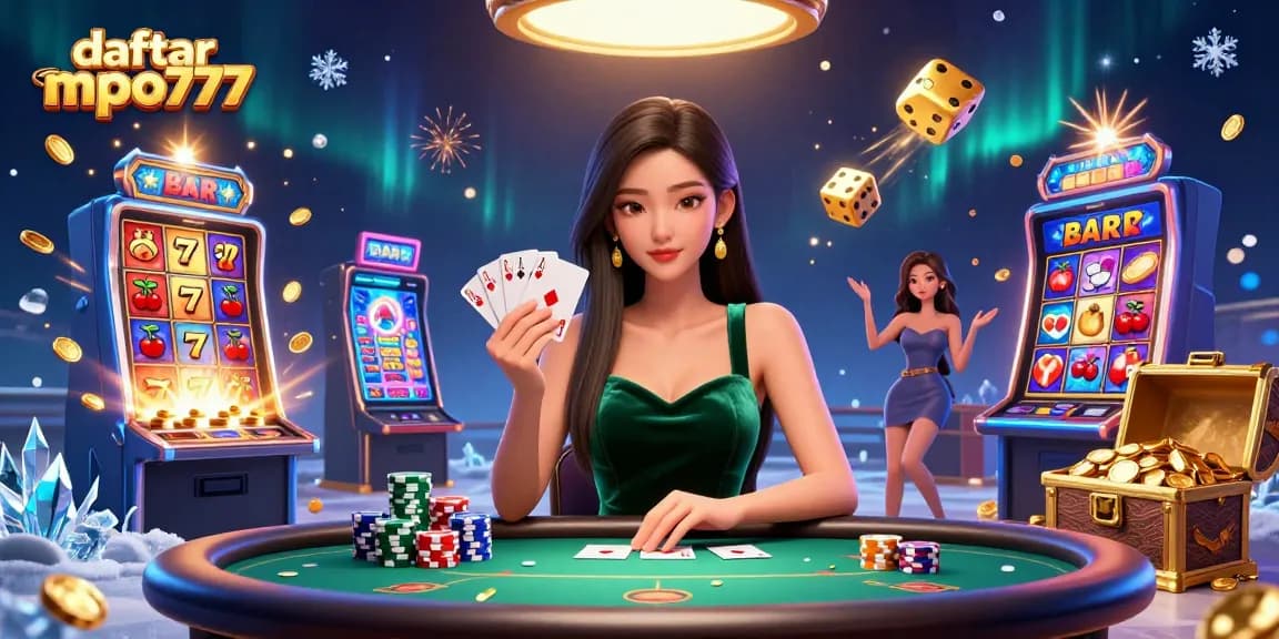 Win big with daftar mpo777 at our luxurious poker table featuring stunning elements.