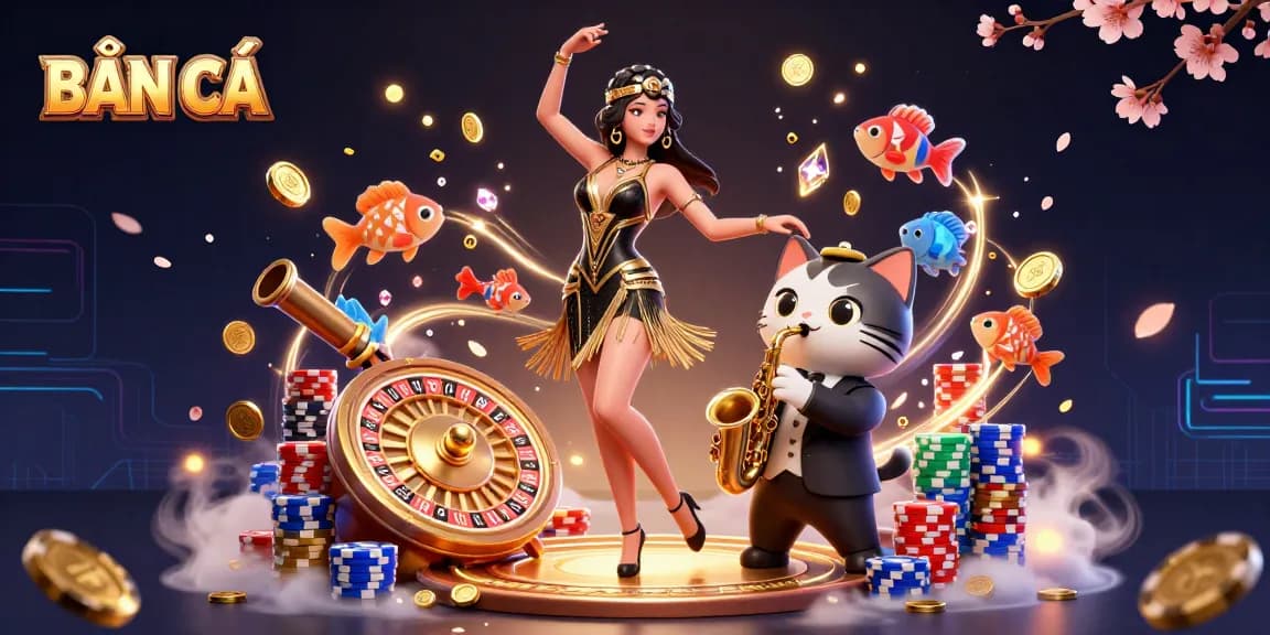 Engage in the BẮN CÁ experience with dynamic underwater elements and vibrant game details.
