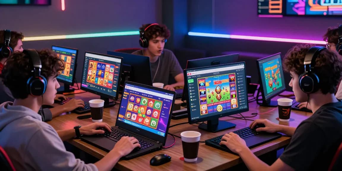 Exciting ULARTOTO togel online gaming experience with diverse players engaged in games and vibrant interface.