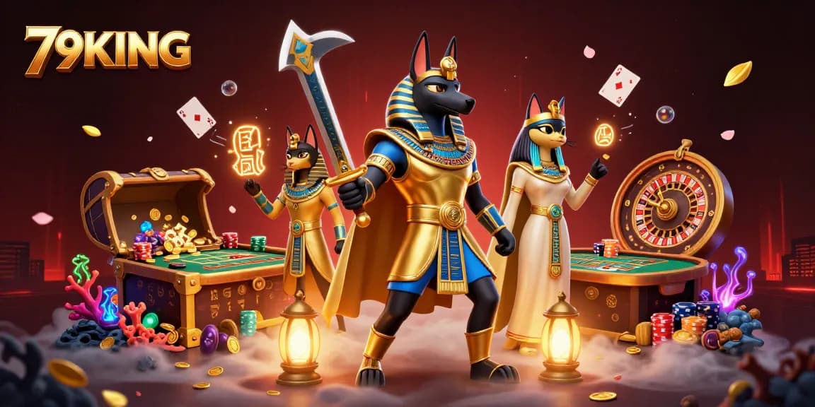 Experience the thrilling action of 79KING with vibrant casino games and ancient Egyptian adventure.