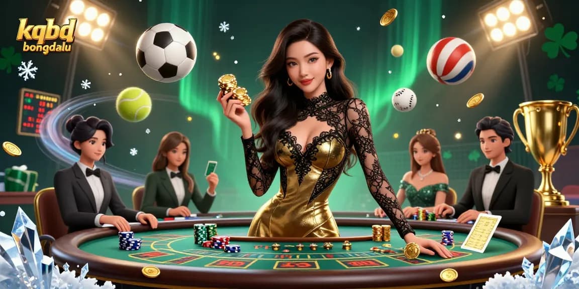Watch live scores and updates with kqbd bongdalu, featuring high-stakes betting activities in a vibrant casino atmosphere.