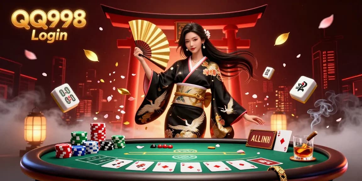 Engage with QQ998 Login to experience thrilling gameplay featuring vibrant casino elements and elegant art.
