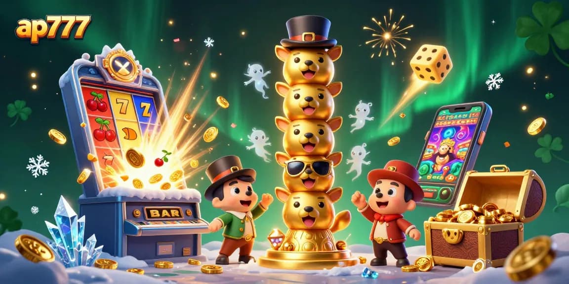 Spin and win with ap777, showcasing vibrant casino elements and dynamic slot machine action.