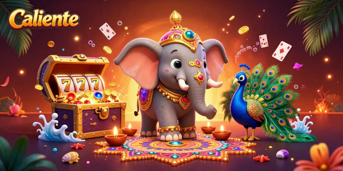 Experience the excitement of Caliente casino with colorful slot games, festive characters, and vibrant visuals.
