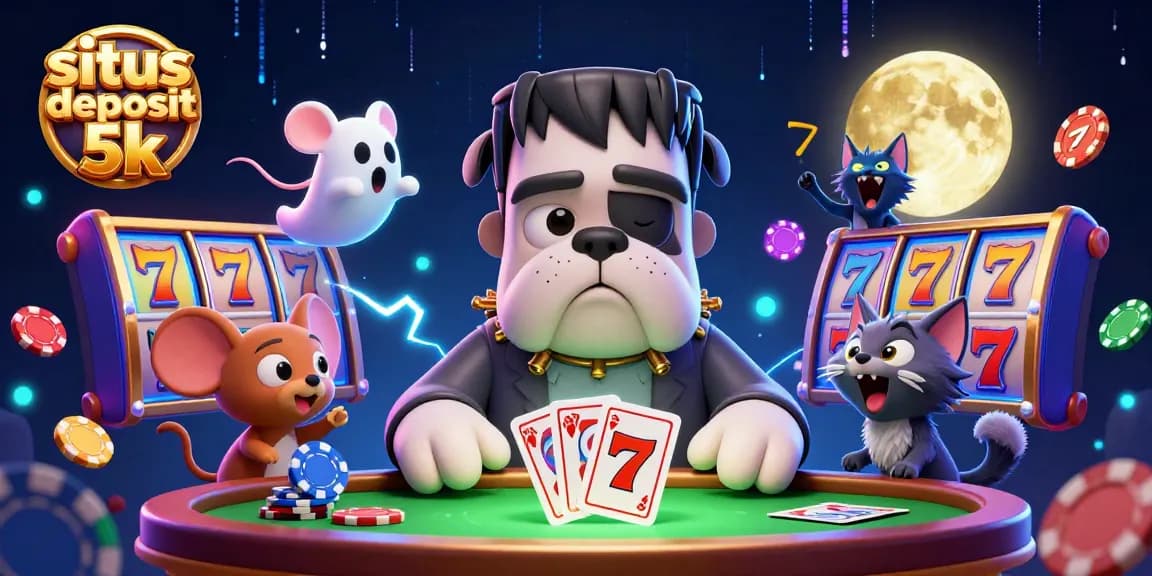 Experience thrilling gaming action at situs deposit 5k with vibrant slot reels and engaging characters.
