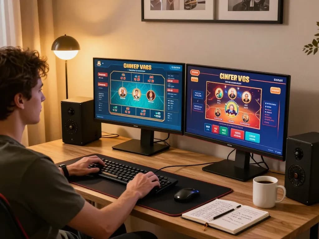 PHDREAM6268 user enjoying online casino gaming on multiple screens in a comfortable setup.