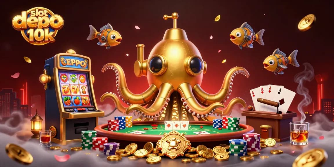 Engage with thrilling slot depo 10k action featuring a kraken and vibrant casino atmosphere.