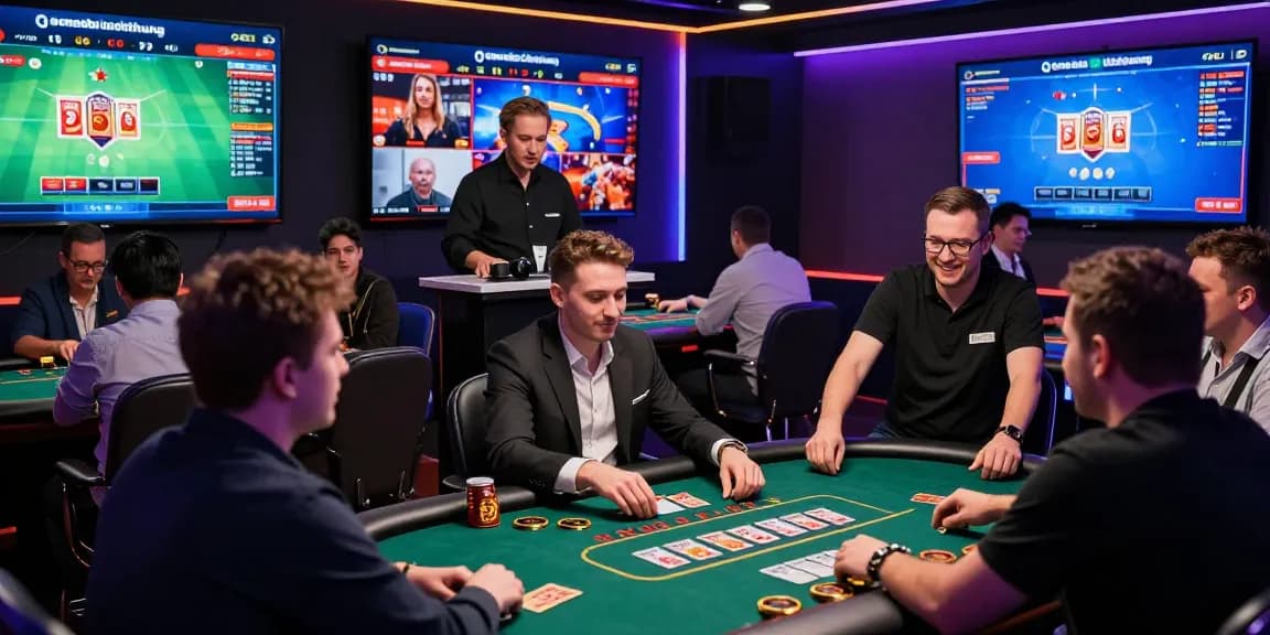Exciting live casino session featuring gamebaidoithuong popular games and vibrant players engaged in thrilling online gameplay.
