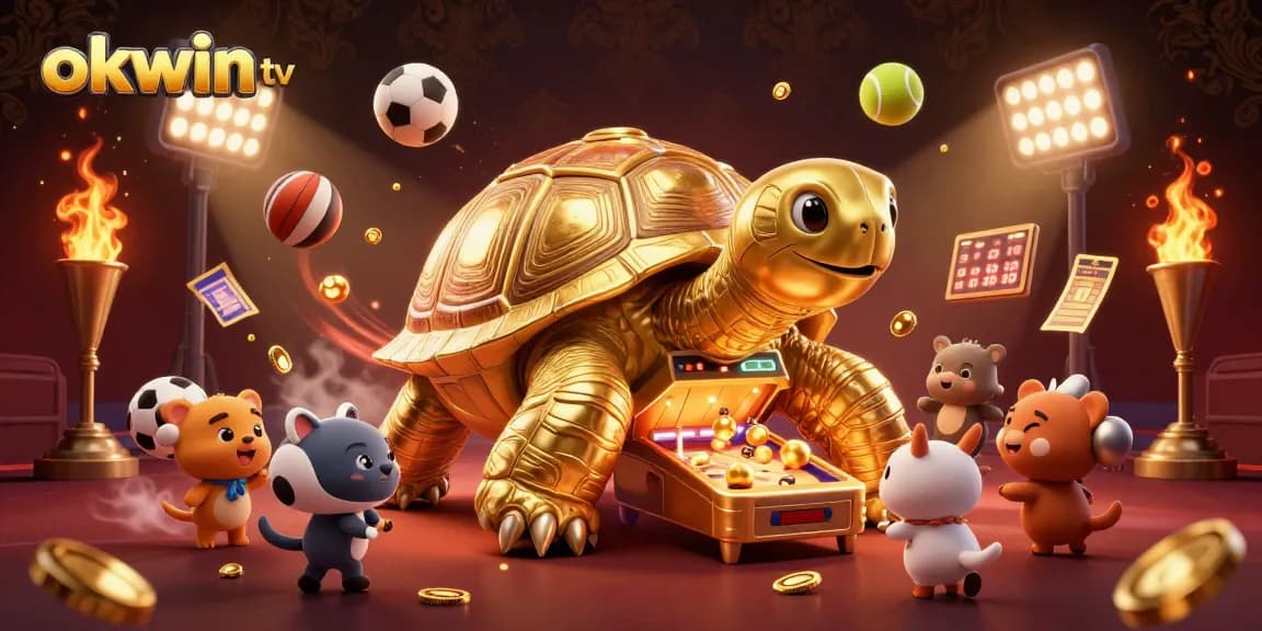 Experience thrilling gameplay on okwin tv with a vibrant illustration of a fun-filled gambling scene.