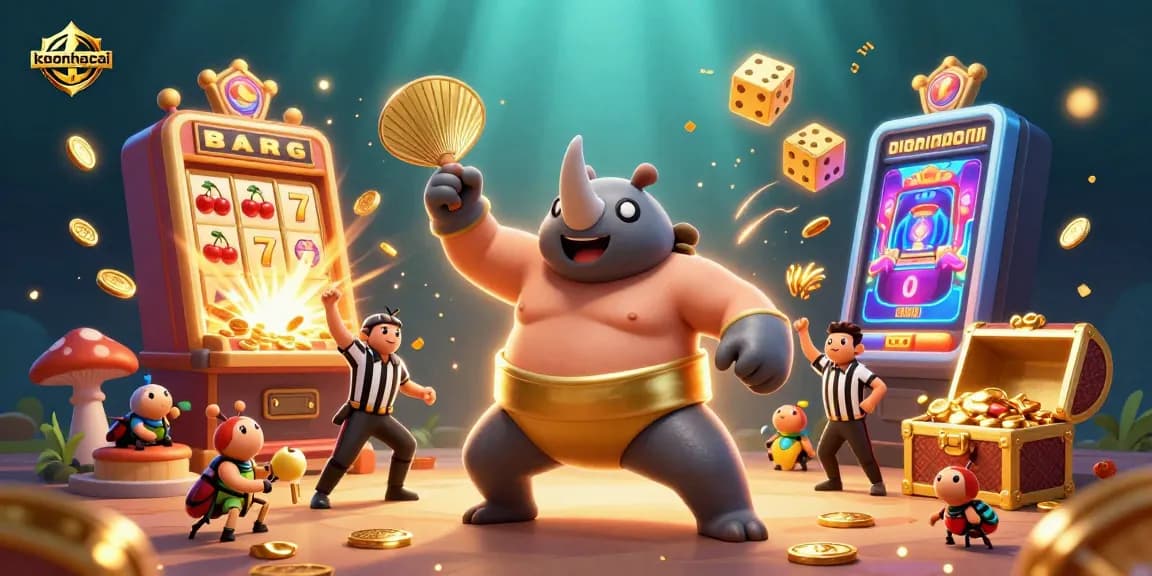 Experience the excitement of keonhacai with a vibrant 3D casino scene showcasing thrilling slot machines and engaging characters.