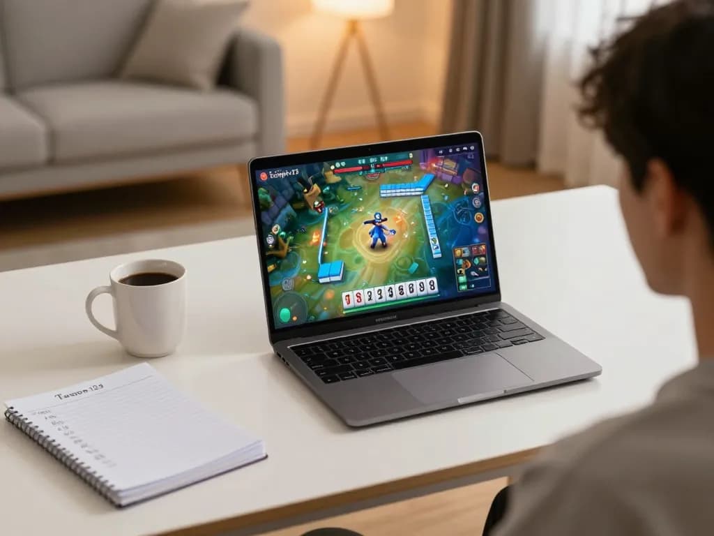 Player enjoying Mahjong Ways on Tempo123 from a stylish home gaming setup.