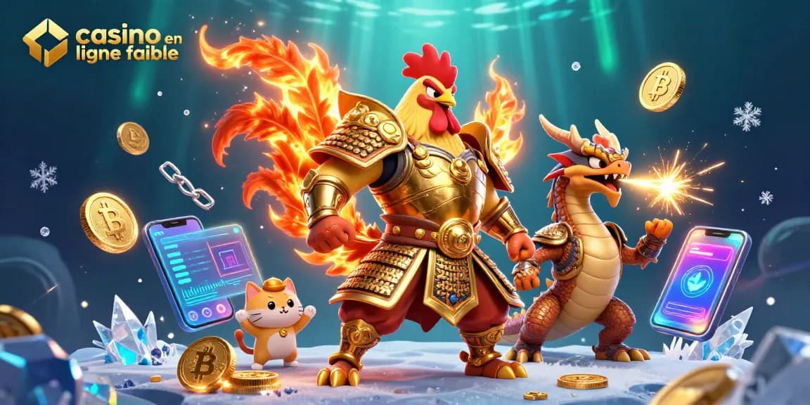 Experience the thrill of casino en ligne fiable with our vibrant, action-packed 3D illustration.
