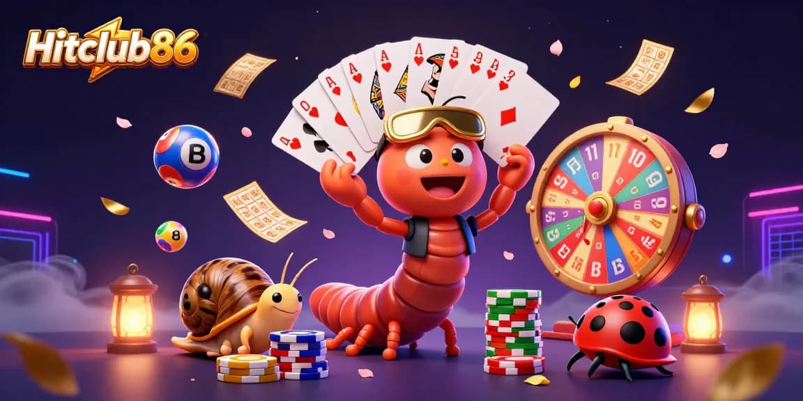 Experience thrilling gameplay and vibrant action at Hitclub86 with colorful lottery elements and characters.