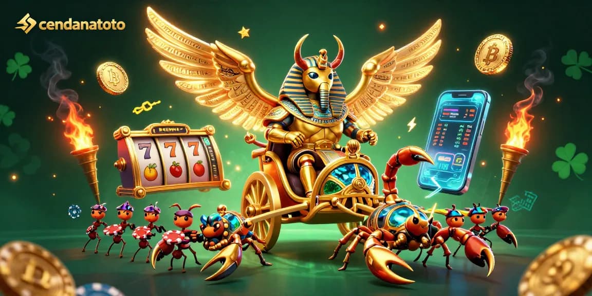 Engage with cendanatoto's winning spirit in this vibrant casino illustration.