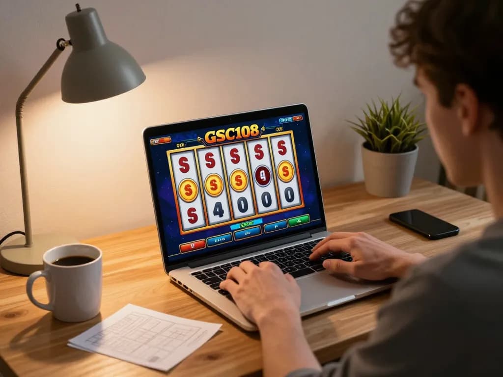 Gsc108 Daftar permainan slot online yang menarik di laptop rumah dengan suasana hangat.