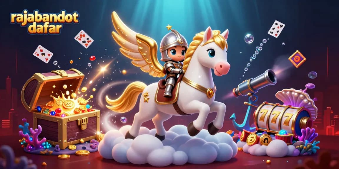 Experience rajabandot daftar with vibrant casino action featuring gold treasures and playful knight.