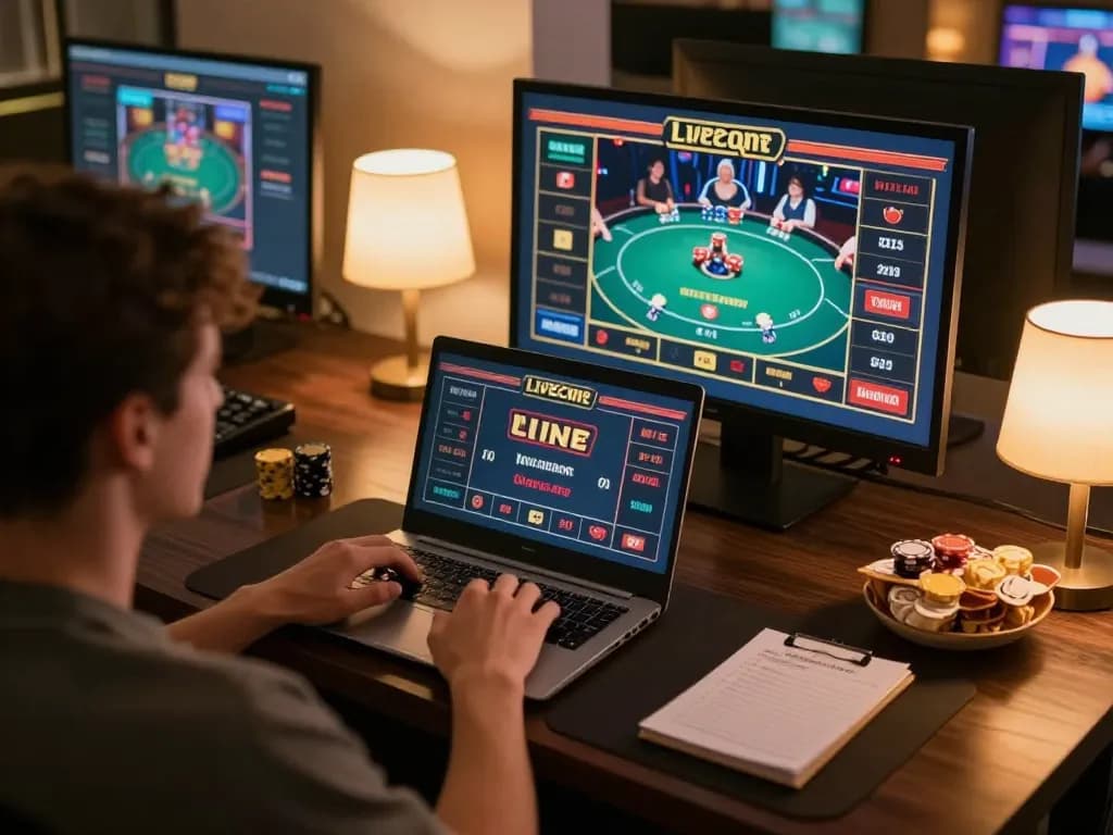 Engaging in live casino games on Trang chủ Luck8 with a relaxed, strategic home setup