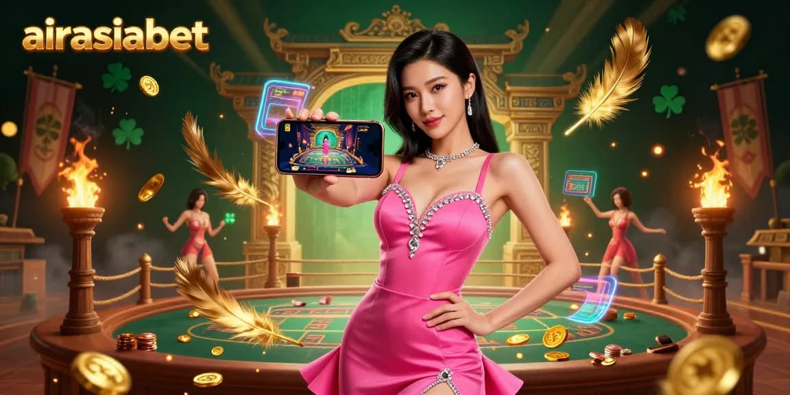 AirasiaBet showcases a stunning Asian casino experience with live dealer games and vibrant atmosphere.