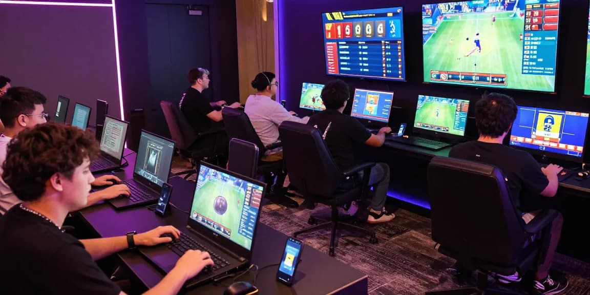 Engaging lotus365 online gaming scene with diverse players enjoying live sports betting and casino games.