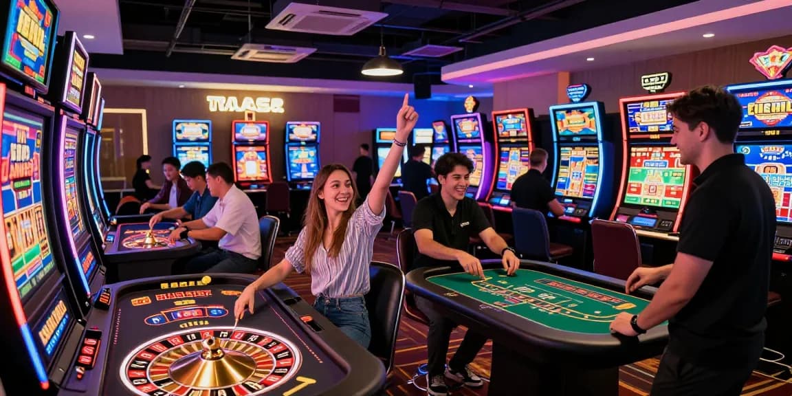Players enjoying new online casinos with diverse games and vibrant atmosphere in 2026.