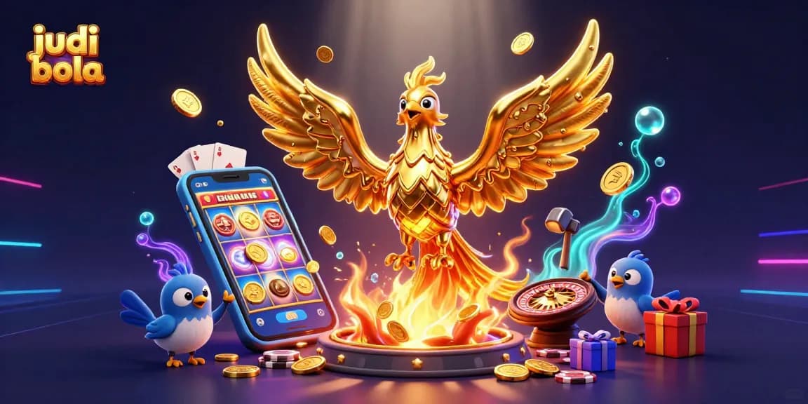 Bet on judi bola with a dynamic 3D phoenix and rich casino elements