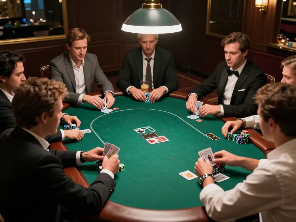 Players enjoying a thrilling poker game at 68win casino, showcasing gaming strategy and excitement.