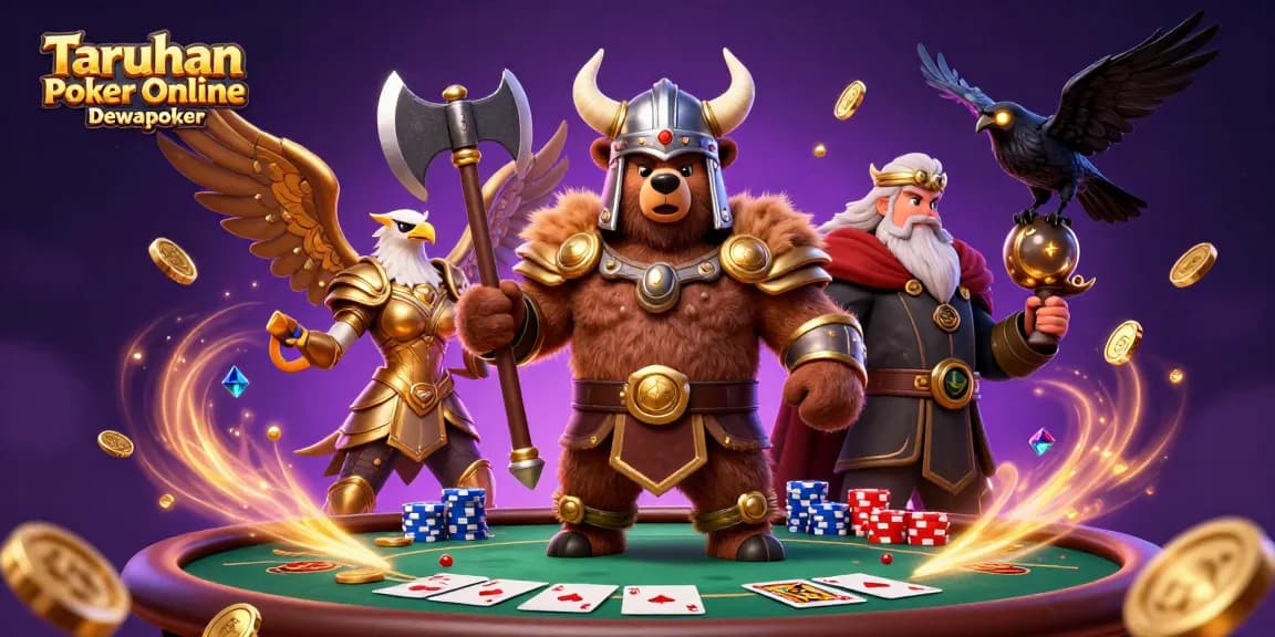 Experience thrilling action at Taruhan Poker Online Dewapoker with vibrant poker scenes and engaging characters.