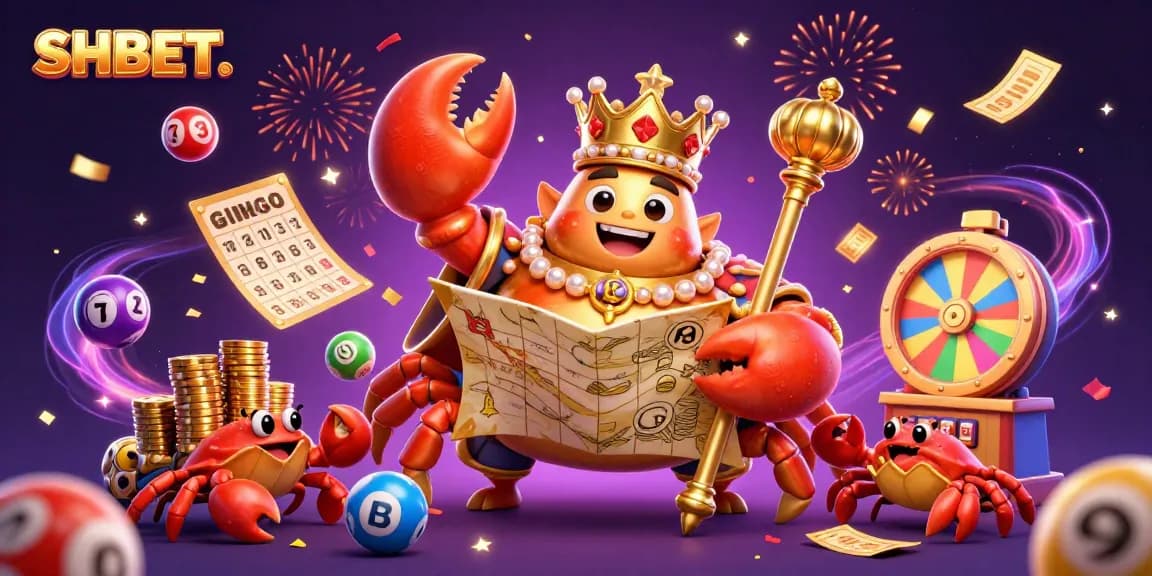 Experience thrilling gameplay at SHBET with a colorful casino adventure featuring dynamic lottery elements and a golden crab emperor.