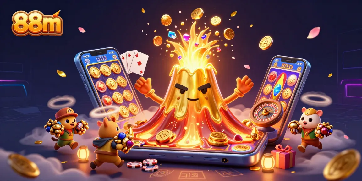Spin to win with 88m at a vibrant online casino showcasing thrilling slots and golden treasures.