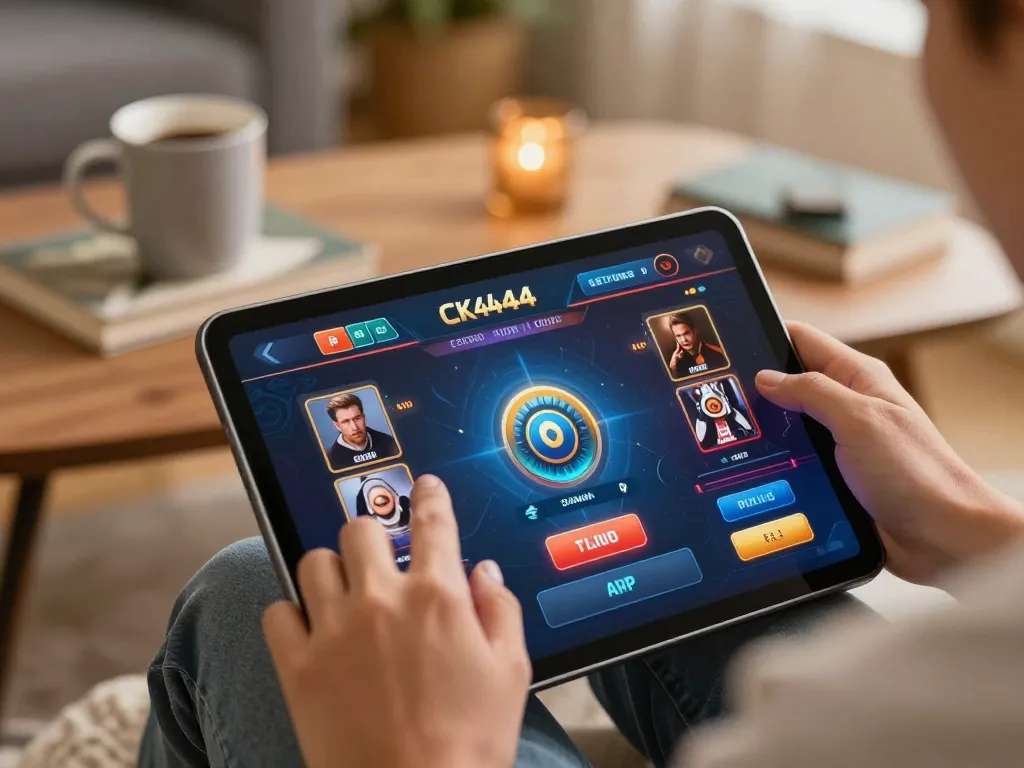 Engaging gaming session using CK444 APK on tablet, showcasing interactive online betting