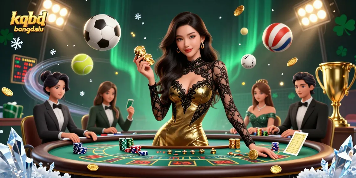 Watch live scores and updates with kqbd bongdalu, featuring high-stakes betting activities in a vibrant casino atmosphere.
