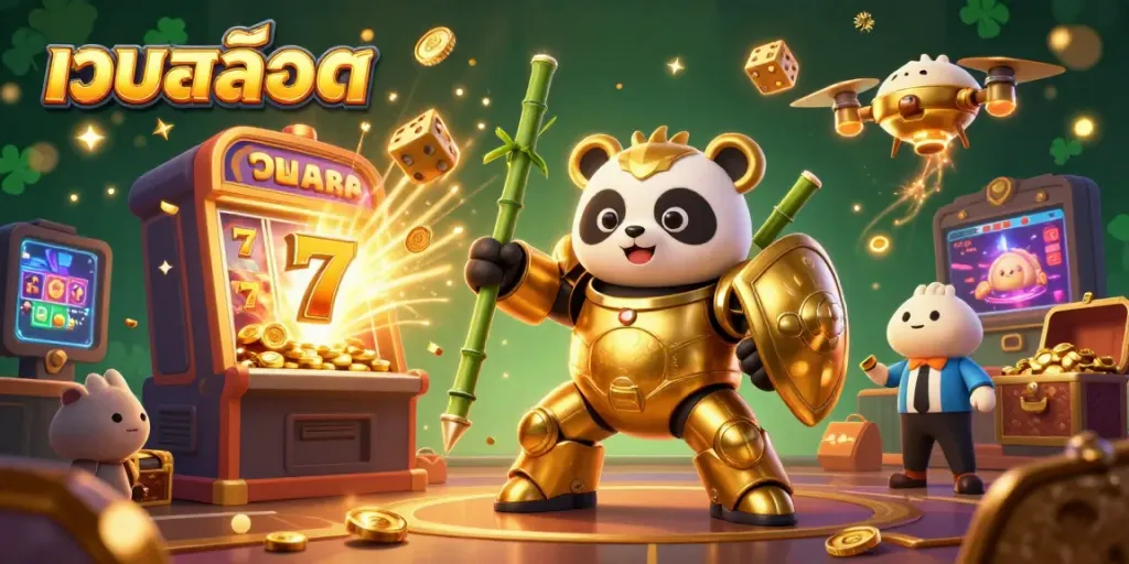 สัมผัสประสบการณ์การเล่นเกมที่น่าตื่นเต้นจากเวบสล็อต ด้วย Panda ในหุ่นยนต์คาสิโนที่สวยงาม