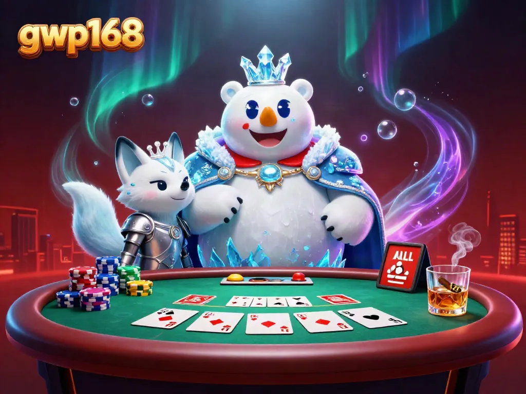 GWP168 menghadirkan suasana kasino langsung dengan karakter menarik dan elemen poker yang kaya.
