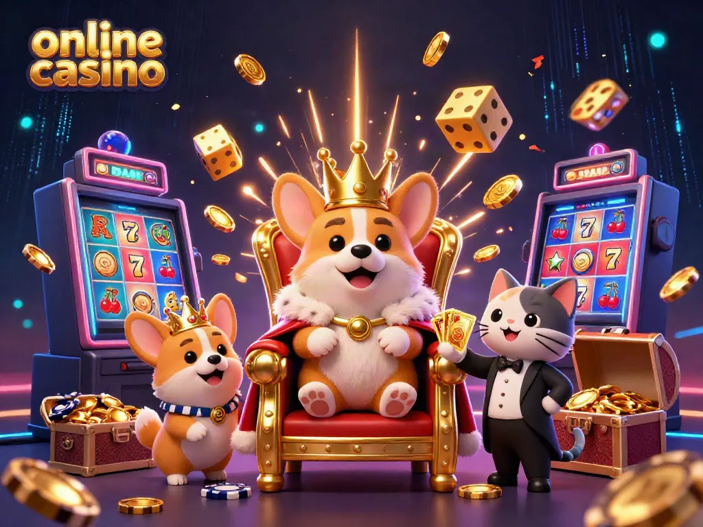 Experience thrilling moments at an online casino with vibrant 3D characters and exciting game elements.