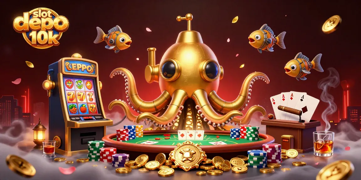 Engage with thrilling slot depo 10k action featuring a kraken and vibrant casino atmosphere.