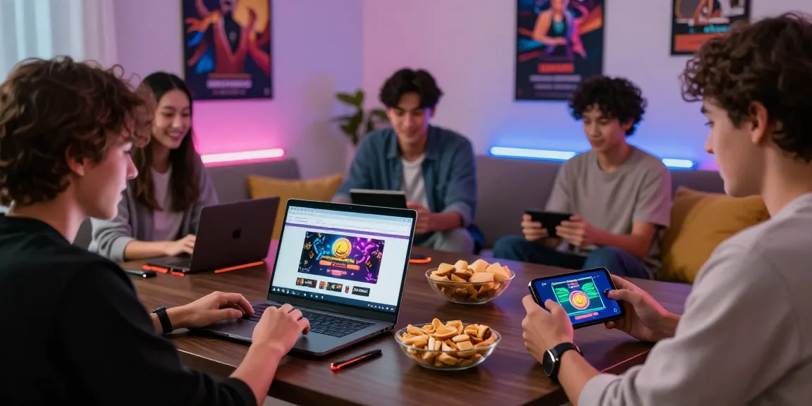 Interactive online gaming session at home with friends on https://rokok88.bet, showcasing dynamic gaming experience and vibrant atmosphere.