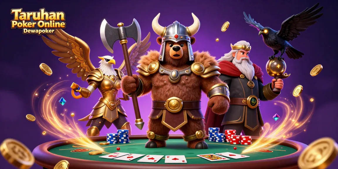 Experience thrilling action at Taruhan Poker Online Dewapoker with vibrant poker scenes and engaging characters.