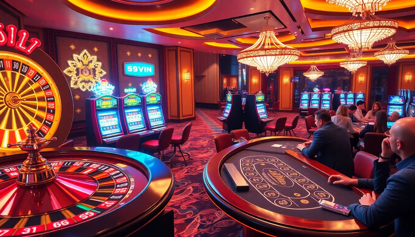 Experience the excitement of gambling at 69VN with vibrant casino tables and engaging gameplay.
