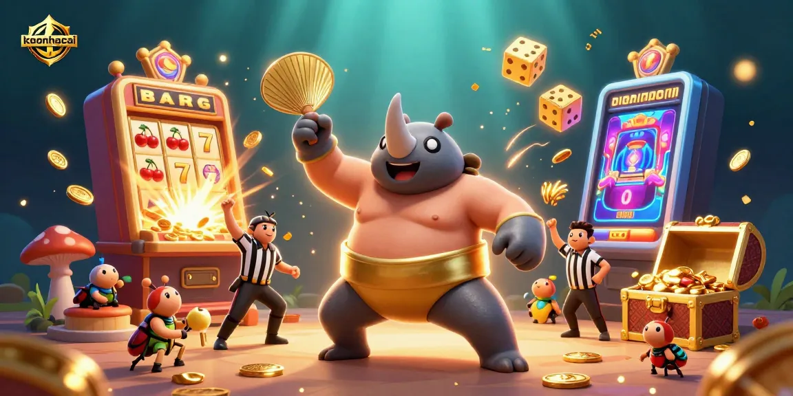 Experience the excitement of keonhacai with a vibrant 3D casino scene showcasing thrilling slot machines and engaging characters.