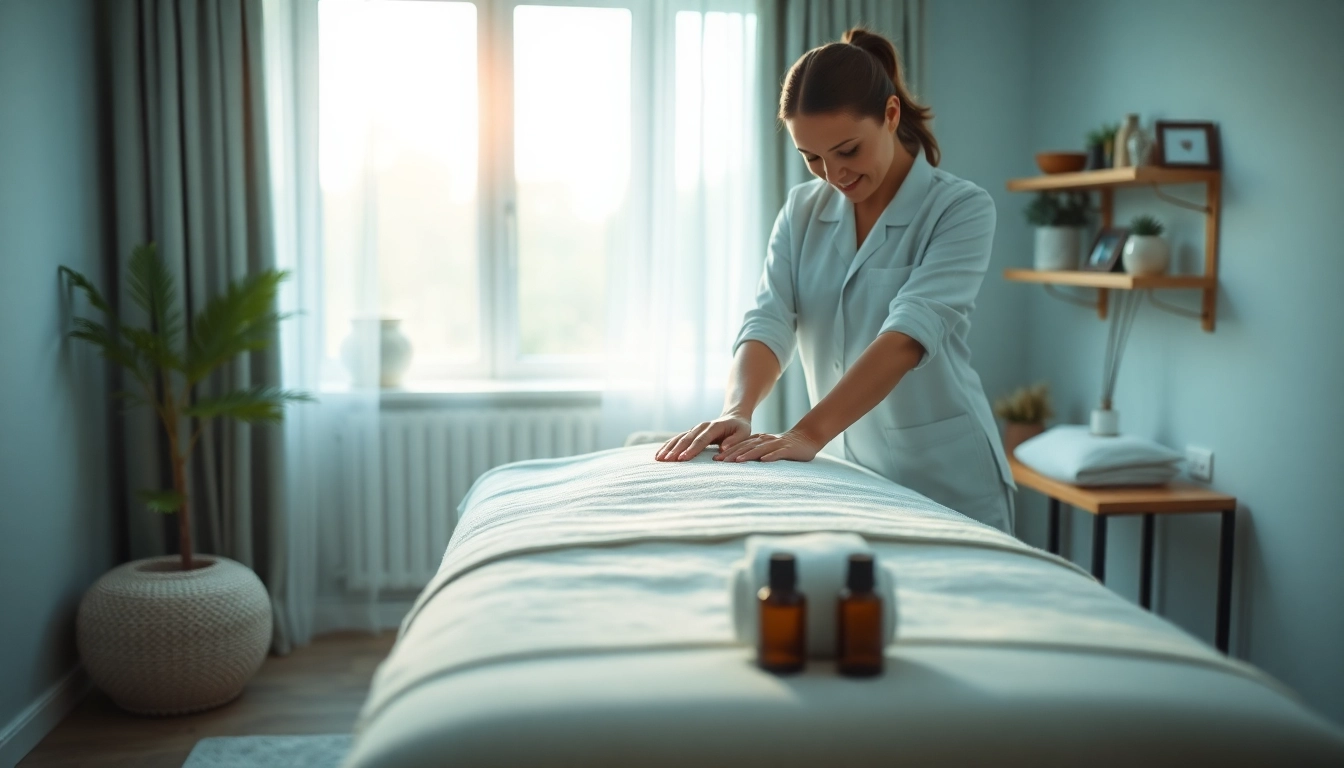 平택출장마사지 service with a therapist delivering a soothing massage in a cozy home setting.