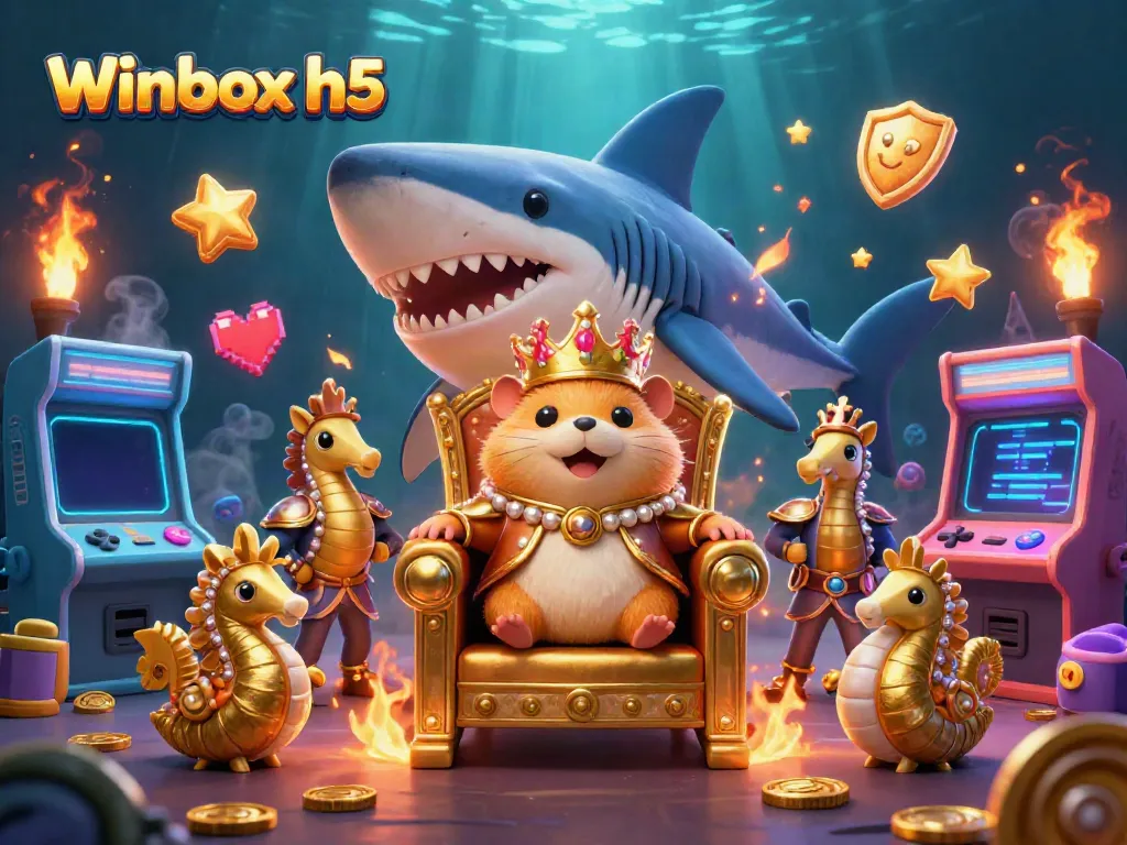 Engage in thrilling gameplay with Winbox h5, featuring 3D characters and vibrant casino elements.