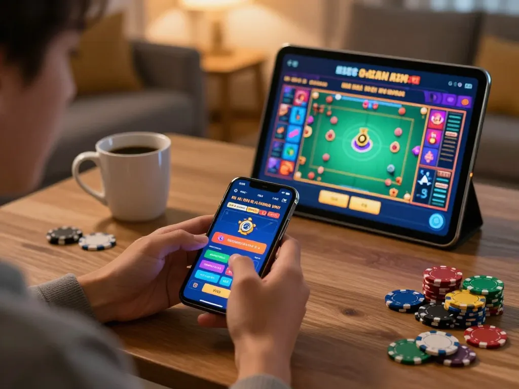 Engaging with GG88 com online casino app on smartphone for strategic gameplay.