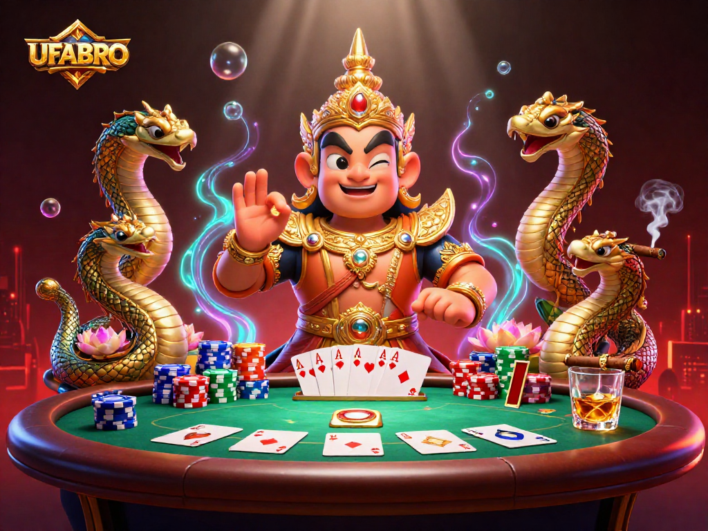 Experience thrilling gameplay at UFABRO with vibrant visuals of poker excitement.