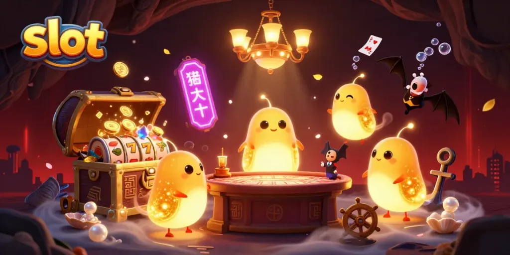 Menangkan slot dengan atmosfer kasino yang hidup dan elemen menakjubkan, termasuk simbol jackpot.