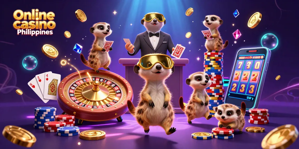 Engage at the online casino Philippines with a vibrant meerkat casino scene featuring dynamic gaming activities.