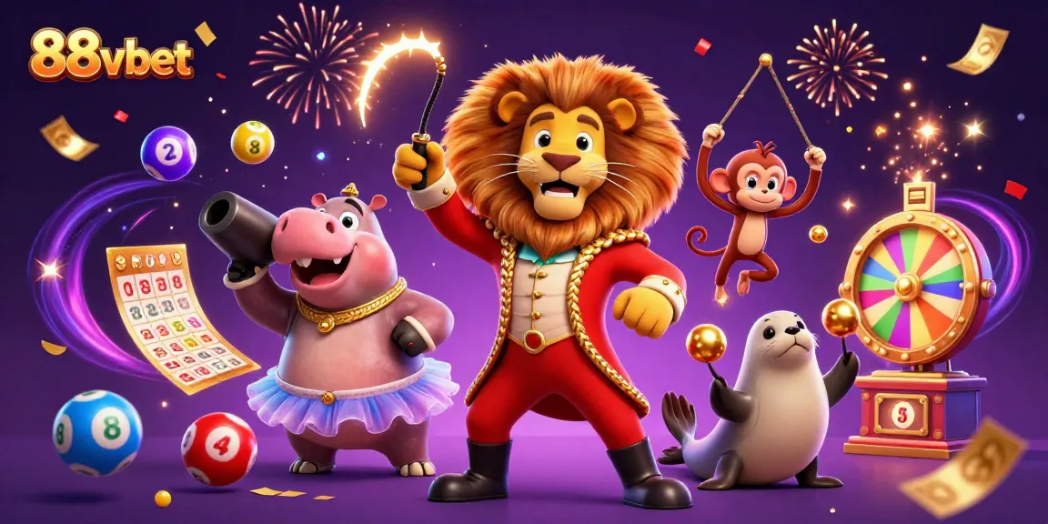 Engage with vibrant 88vbet casino scene full of colorful games, celebrating with dynamic prizes.