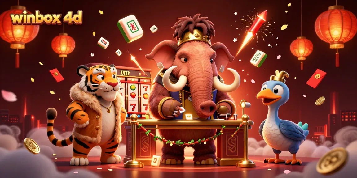 Experience winbox 4d excitement with vibrant characters and dynamic casino elements in a captivating scene.