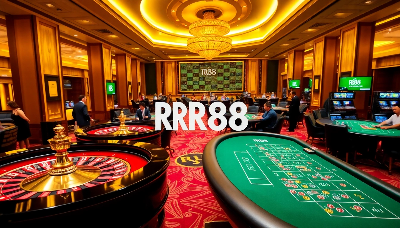 Enjoying a thrilling RR88 casino experience with vibrant tables and engaging players.